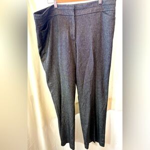 Loft Ann Taylor Petites Gray Herringbone Dress Pants Washable Size 14p